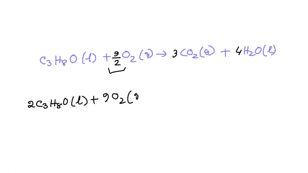 SOLVED: What is the stoichiometric coefficient for oxygen when the ...