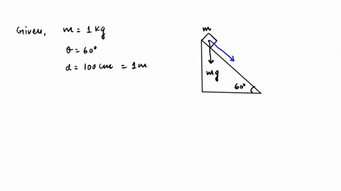 a-block-of-mass-1-kg-slides-down-on-an-inclined-plane-of-inclination-60-degrees-find-the-work-done-by-the-blocks-weight-as-it-slides-through-100-cm-3