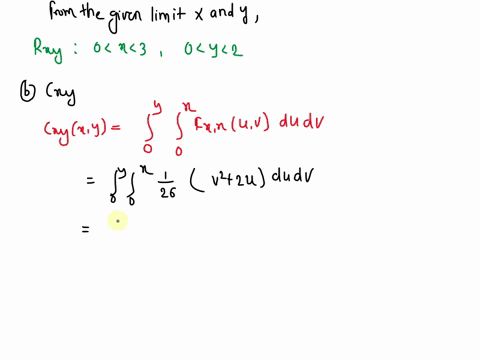 the-joint-pdf-of-two-random-variables-x-and-y-is-given-by-y-2x-0x3-0-0y2-fxyxy-26-elsewhere-find-rxy-b-cx-ex-px-lly-1-70694