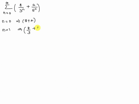 write-out-the-first-four-terms-of-the-series-to-show-how-the-series-starts-then-find-the-sum-of-the-series-or-show-that-it-diverges-2-n-0-choose-the-correct-answer-below-0a-33-9-2-2-125-81-6-24352