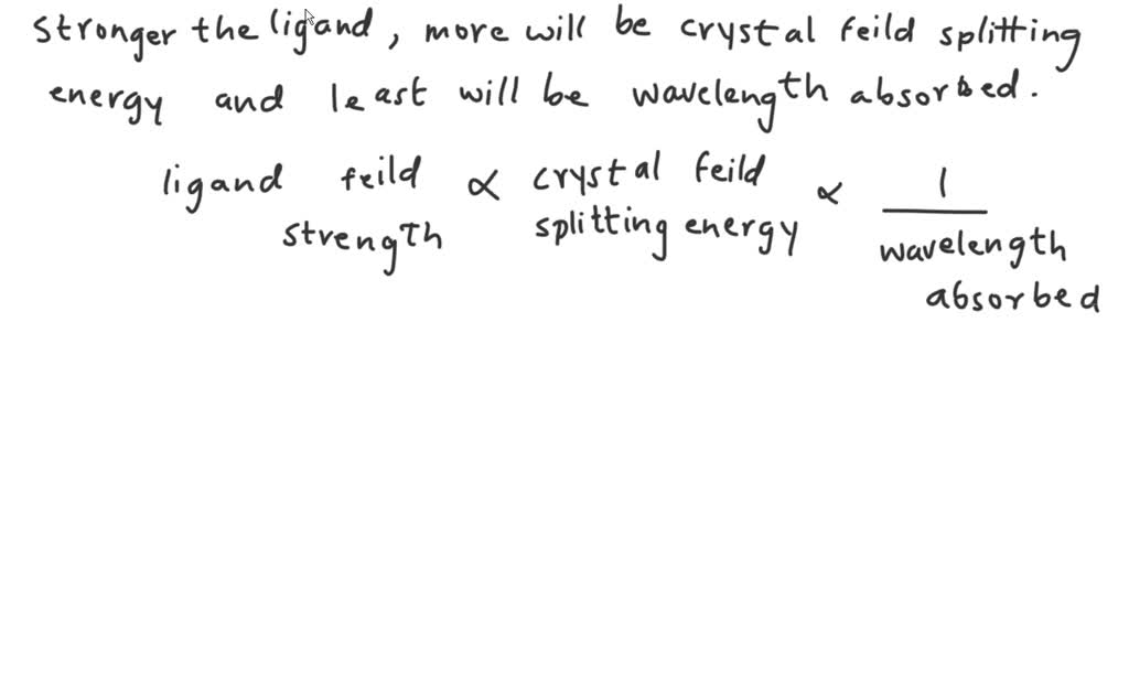 SOLVED: Question 5 Which of these complex ions would absorb light with ...