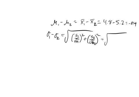 construct-95-confidence-interval-for-01-02-two-samples-are-randomly-selected-from-normal-populations-the-sample-statistics-are-given-below-x1-48-x2-52-051-076-1762-1762-0950-0150-0907-0107-2-83449
