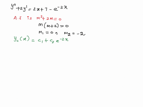 consider-the-following-differential-equation-to-be-solved-by-the-method-of-undetermined-coefficients_-y-2y-2x-7-_-e-2x-find-the-complementary-function-for-the-differential-equation-ycx-find-96977