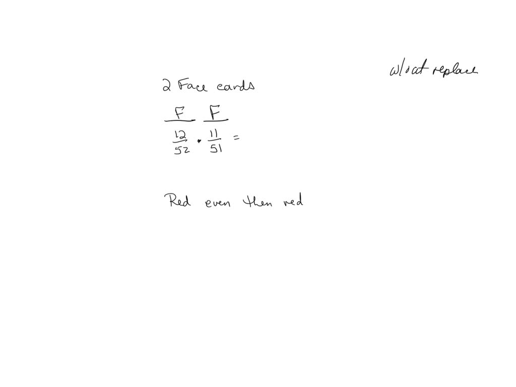 SOLVED Consider drawing two cards from standard deck of 52 cards You