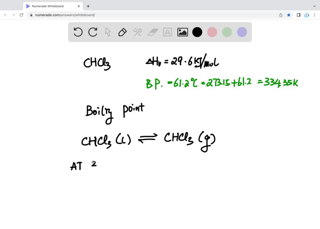 SOLVED Chloroform, CHCl3 , is a solvent and has been used as an anesthetic. The heat of