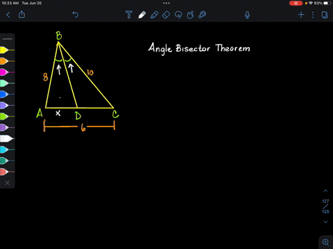 the-figure-shows-triangle-abc-bd-in-the-angle-bisector-of-angle-abc-what-is-ad-as-a-fraction-ba8-bc10-ac6