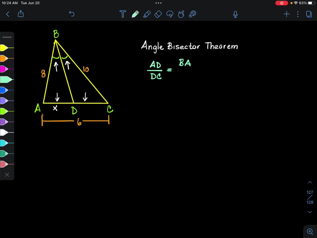 SOLVED: The figure shows triangle ABC. BD in the angle bisector of ...