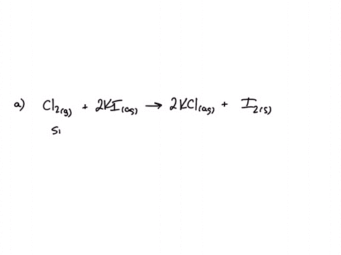 write-the-balanced-chemical-equations-for-the-following-reactions-and-identify-the-type-of-reaction-in-each-case-a-chlorine-gas-is-passed-in-an-aqueous-potassium-iodide-solution-to-form-pota-81517