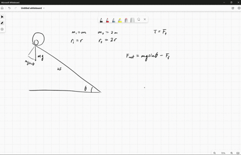 two-uniform-spheres-simultaneously-start-rolling-from-rest-down-an-incline-one-sphere-has-twice-the-radius-and-twice-the-mass-of-the-other-a-which-reaches-the-bottom-of-the-incline-first-b-w-28767