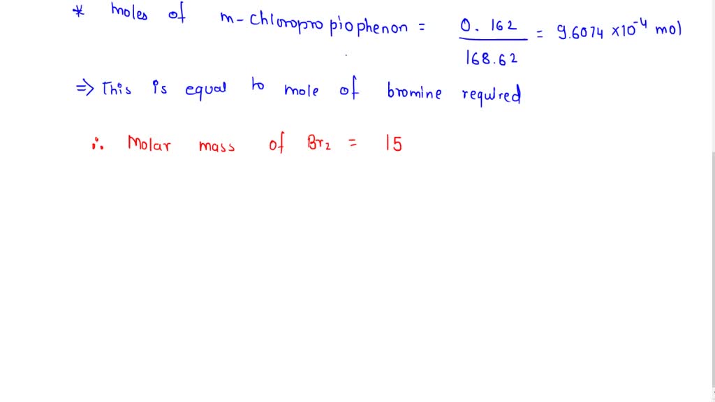 SOLVED A solution of bromine in dichloromethane contains 5.0 bromine