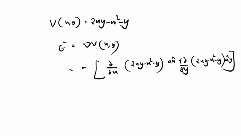 in-a-given-region-the-electric-potential-due-to-a-charge-distribution-is-given-by-the-equation-v-x-y-2xy-x-2-y-where-x-and-y-are-measured-in-meters-and-v-is-in-volts-the-position-within-the-23511