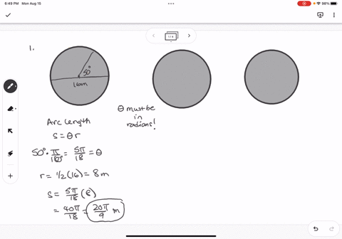 1-find-the-length-of-the-arc-corresponding-to-a-central-angle-of-50-degrees-in-a-circle-of-diameter-16-meters-2-find-the-angle-in-degrees-corresponding-to-an-arc-of-length-7-cm-if-the-radius-71837