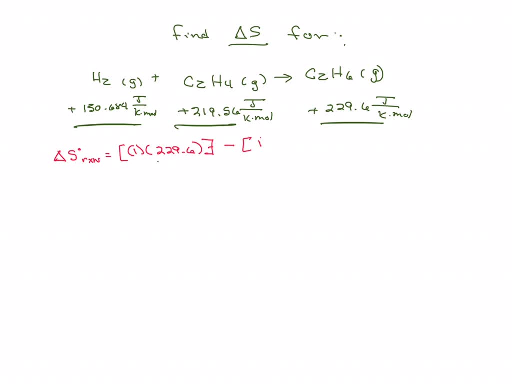 SOLVED Calculate the standard entropy change for the following