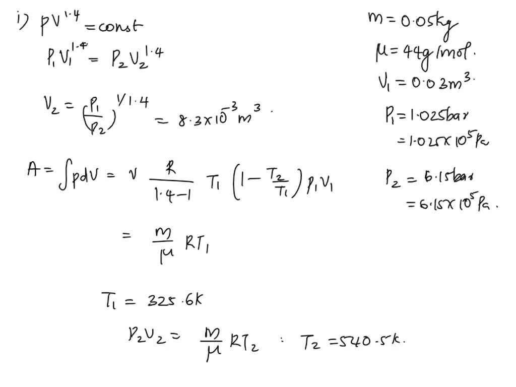 SOLVED: Carbon dioxide (CO2) contained in a piston-cylinder arrangement ...