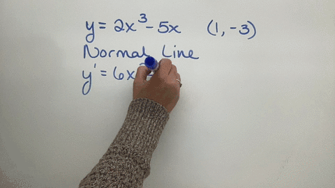find-the-equation-of-the-line-normal-to-the-curve-y-2x3-5x-at-the-point-1-3-sketch-the-curve-and-normal-line