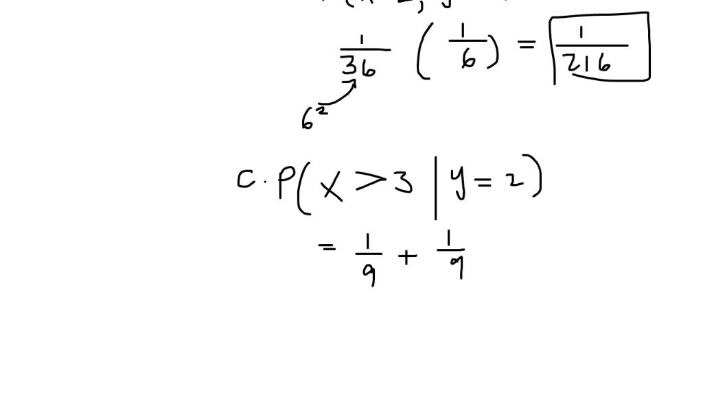 Problem 2 I Roll Two Dice And Observe Two Numbers X And Y A Find Rx Ry And The Pmfs Of X And