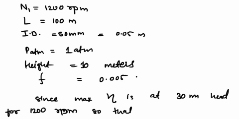 questiong-question2pumps-a-centrifugal-pump-with-an-impeller-speed-of-1200-rpm-has-the-following-characteristic-head-hm-400-395-380350300i200-the-pump-is-used-to-convey-a-process-liquid-down-73333