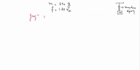a-240-g-weight-is-hung-from-a-massless-spring-its-frequency-of-oscillation-is-127-hz-what-is-the-spring-constant-k-in-nm-153-987-0-192-0387-243-86912