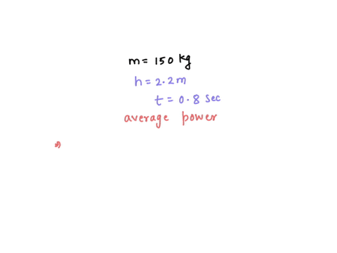 a-weightlifter-raises-a-150-kg-barbell-from-the-floor-to-height-of-22-m-in-080-s-what-is-his-average-power-output-during-the-lift-with-ilustration-57174