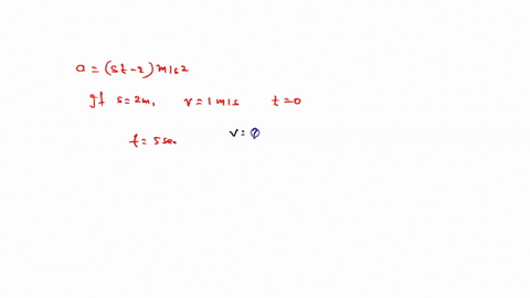 the-acceleration-of-a-particle-as-it-moves-along-a-straight-line-is-given-by-a-st-2-ms2-where-t-is-in-seconds-if-2-m-andv-1-mls-when-t-0-determine-particles-velocity-when-t-5-s-45671