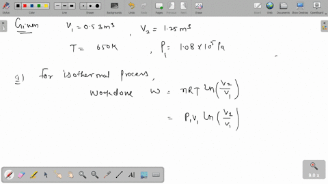 an-ideal-monatomic-gas-expands-isothermally-from-0530-m3-to-125-m3-at-a-constant-temperature-of-650-k-if-the-initial-pressure-is-108-105-pa-find-the-following-a-the-work-done-on-the-gas-j-b-90871