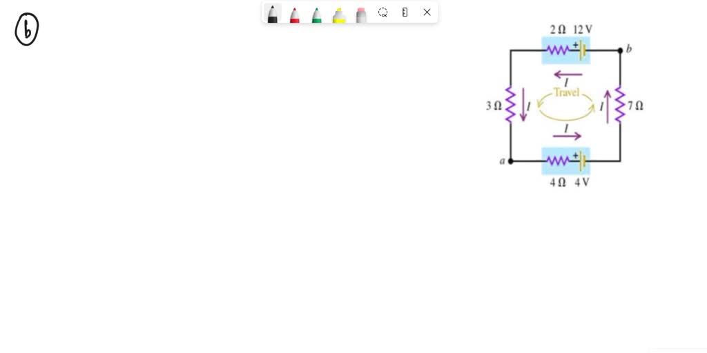 SOLVED 8. The circuit below contains two batteries and a resistor R