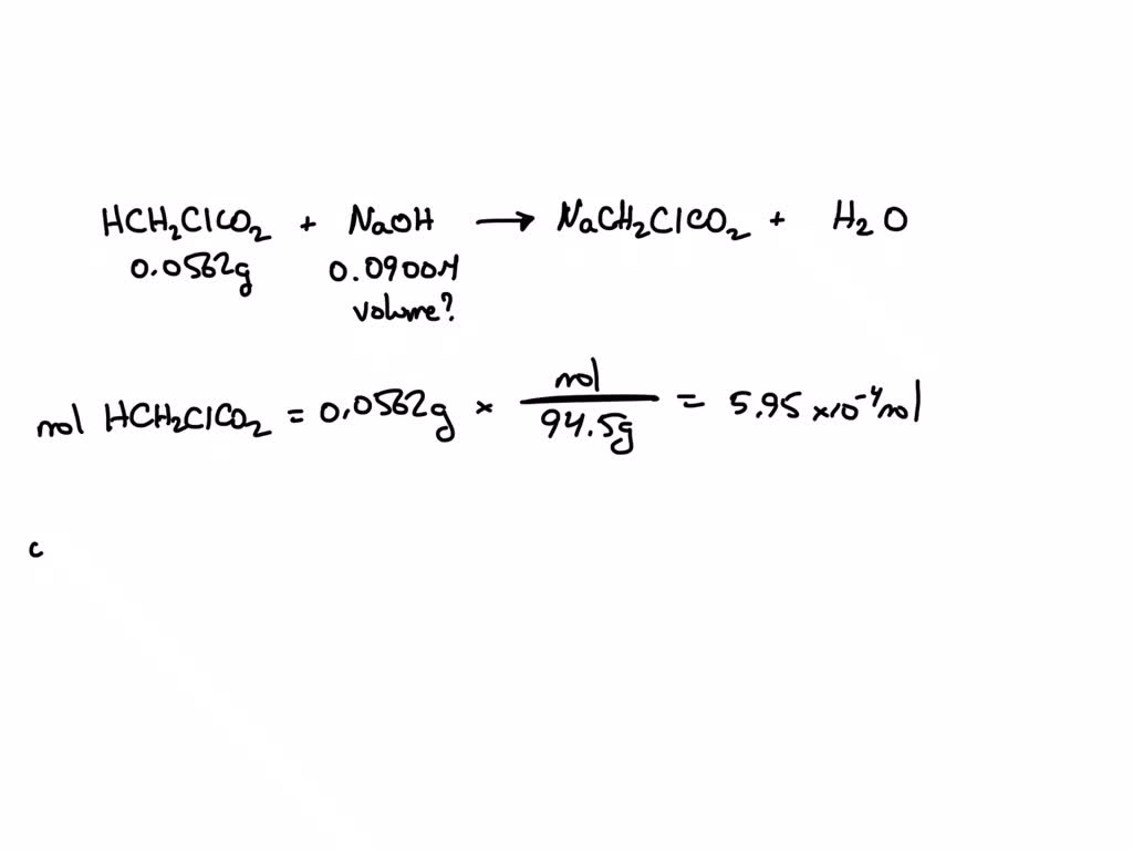 SOLVED: A chemistry student weighs out 0.0742 g of hypochlorous acid ...