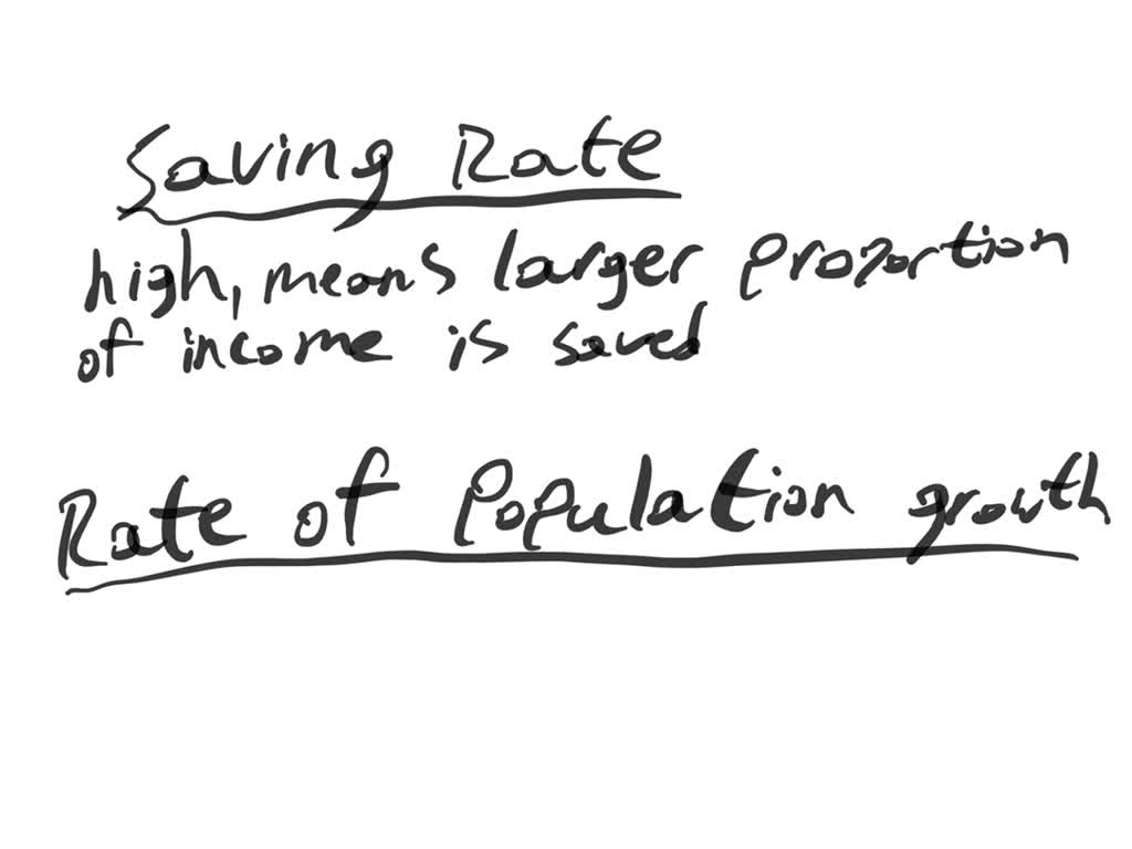 SOLVED Explain how the saving rate and the rate of population growth