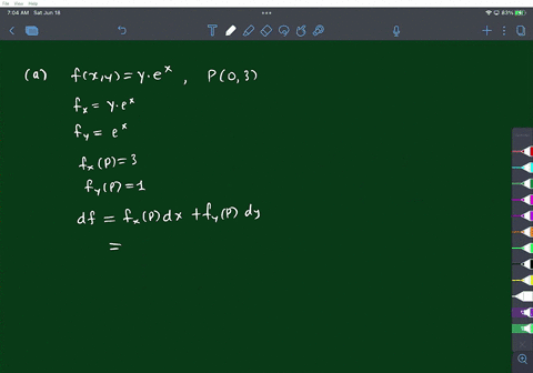 question-2-10-pts-find-the-total-differential-of-the-function-fxy-yex-03-b-fxy-x2-y3-at-the-point-3-1-73492