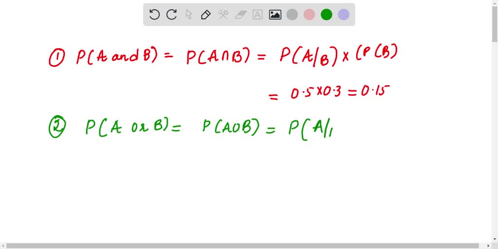 SOLVED: Given P(A) = 0.6, P(B) = 0.5, P(A | B) = 0.3, Do The Following ...