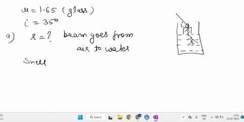 a-block-of-glass-with-parallel-faces-has-a-refractive-index-of-165-the-lower-surface-of-the-block-is-in-contact-with-the-surface-of-the-water-in-a-container-an-incident-light-ray-has-an-angl-52535