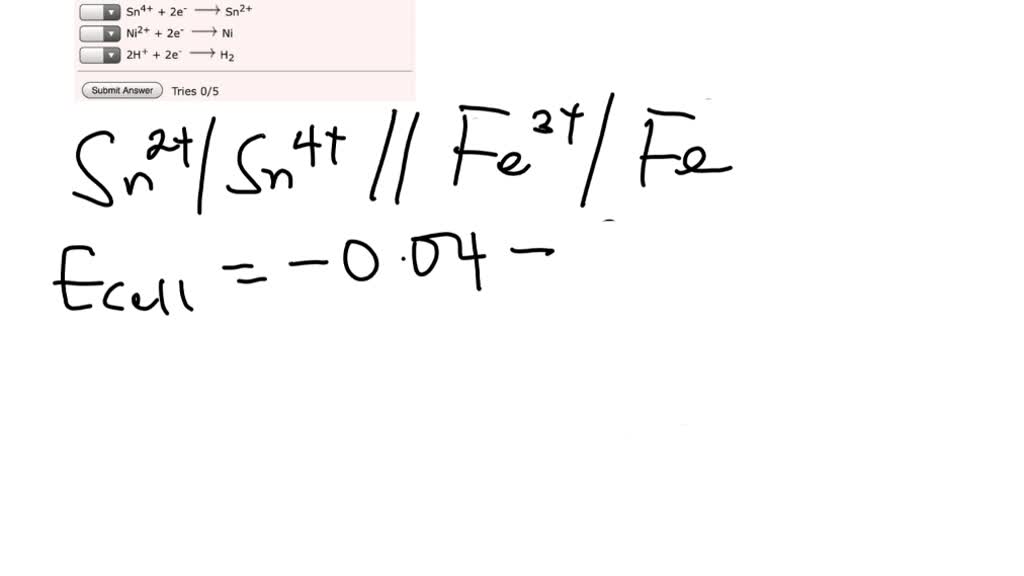SOLVED Selective Oxidation The standard reduction potential for the