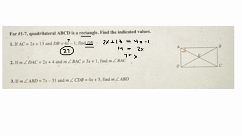 for-11-7-equadrilateral-abcd-is-a-rectangle-find-the-indicated-values-1-if-a-c2-x13-and-d-b4-x-1-find-d-8-2-if-n-angle-d-m-c2-x4-and-n-angle-b-a-c3-x1-find-n-angle-b-m-c-3-if-m-angle-a-r-d7-x-31-and-m