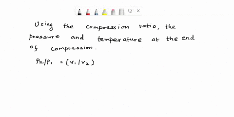 a-gas-engine-operating-on-the-ideal-otto-cycle-has-a-com-pression-ratio-of-61the-pressure-and-temperature-at-the-commencement-of-compression-are-1-bar-and-27-cthe-heat-added-during-the-const-87193