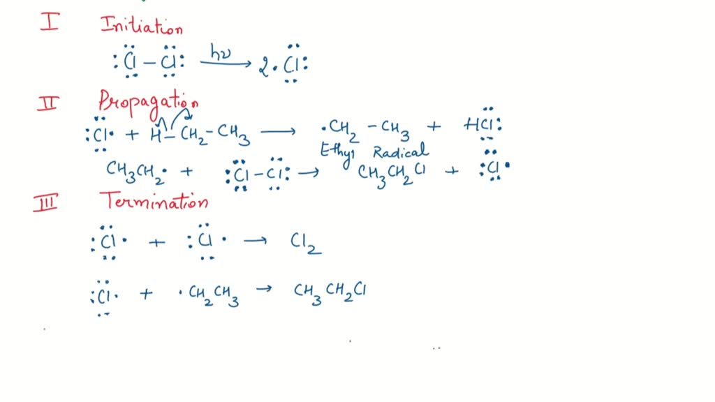 Solved: Alkanes And Alkenes - The Mechanisms Name: Chlorination Of 