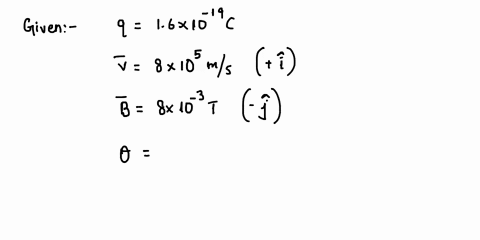 an-electron-negative-charge-moving-along-the-positive-x-axis-with-a-speed-of-800-105-ms-enters-a-region-of-uniform-magnetic-field-of-800-10-3-t-a-calculate-the-magnitude-of-the-magnetic-forc-34932