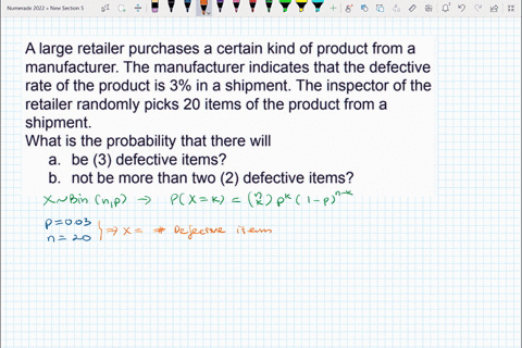 large-retailer-purchases-a-certain-kind-of-product-from-a-manufacturer-the-manufacturer-indicates-that-the-defective-rate-of-the-product-is-3-in-a-shipment-the-inspector-of-the-retailer-rand-16735