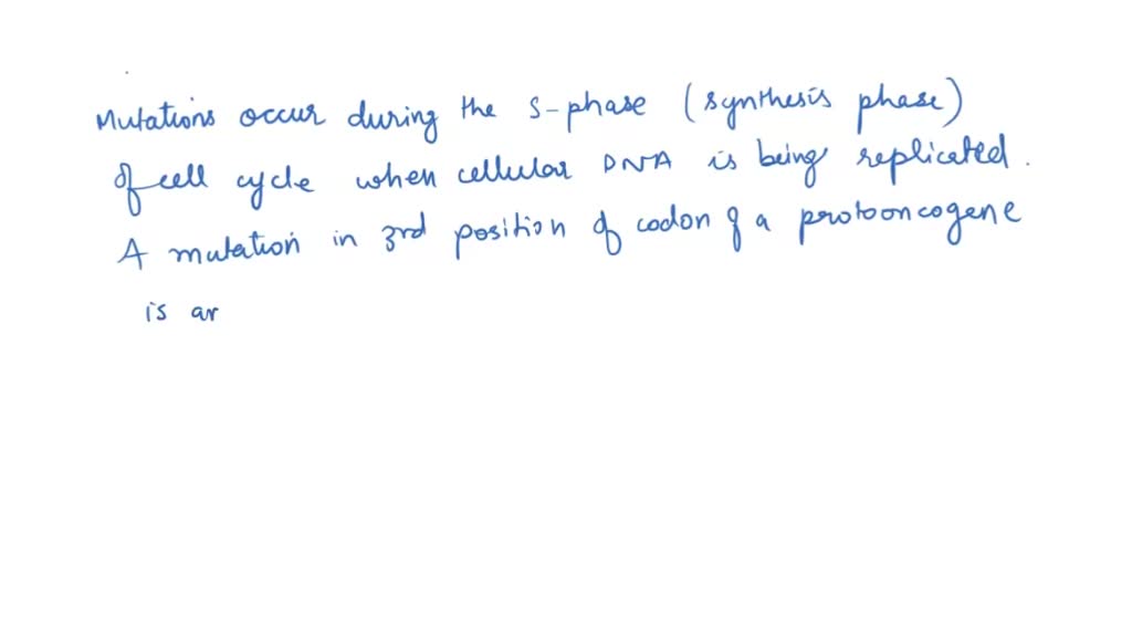 SOLVED: Identify the stage of the cell cycle in which mutations occur ...