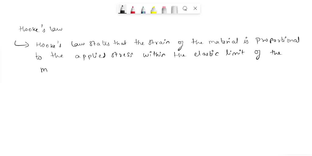 SOLVED 7. a) b) c) State Hooke's law. On what factors does the modulus