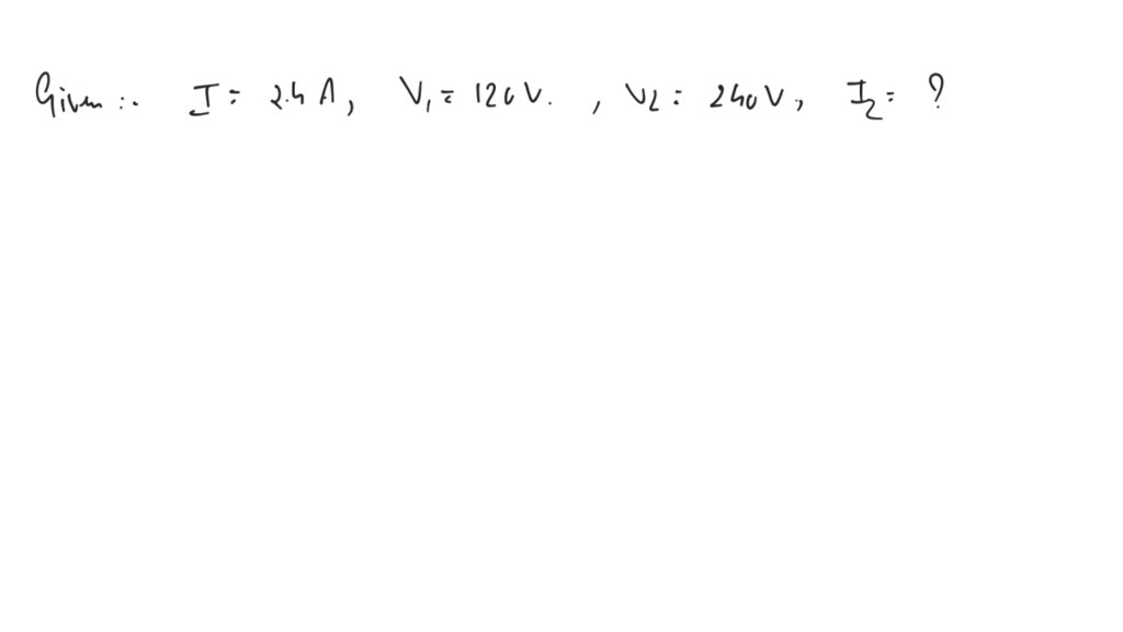 SOLVED An electric room heater draws a current of 2.4 A from the 120 V supply line. What
