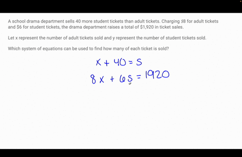 a-school-drama-department-sells-40-more-student-tickets-than-adult-tickets-charging-8-for-adult-tickets-and-6-for-student-tickets-the-drama-department-raises-a-total-of-1920-in-ticket-sales-96652