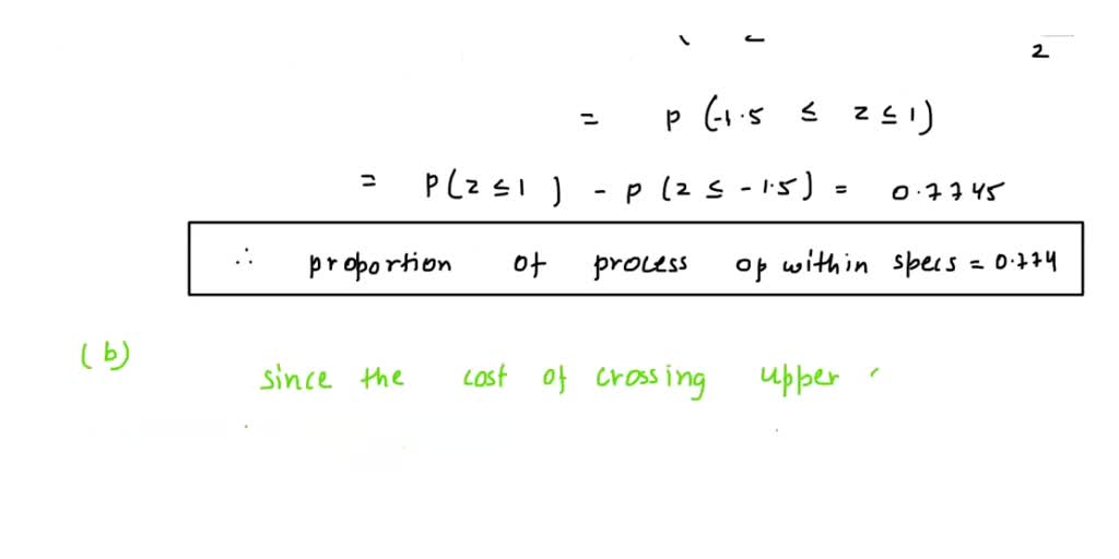 SOLVED The output of a manufacturing process is normally distributed