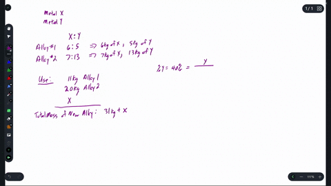 two-metals-x-and-y-are-to-be-used-for-making-two-different-alloys-if-the-ratio-by-weight-of-x-y-in-the-first-alloy-is-6-5-and-that-in-the-second-is-7-13-how-many-kg-of-x-metal-must-be-melted-75644
