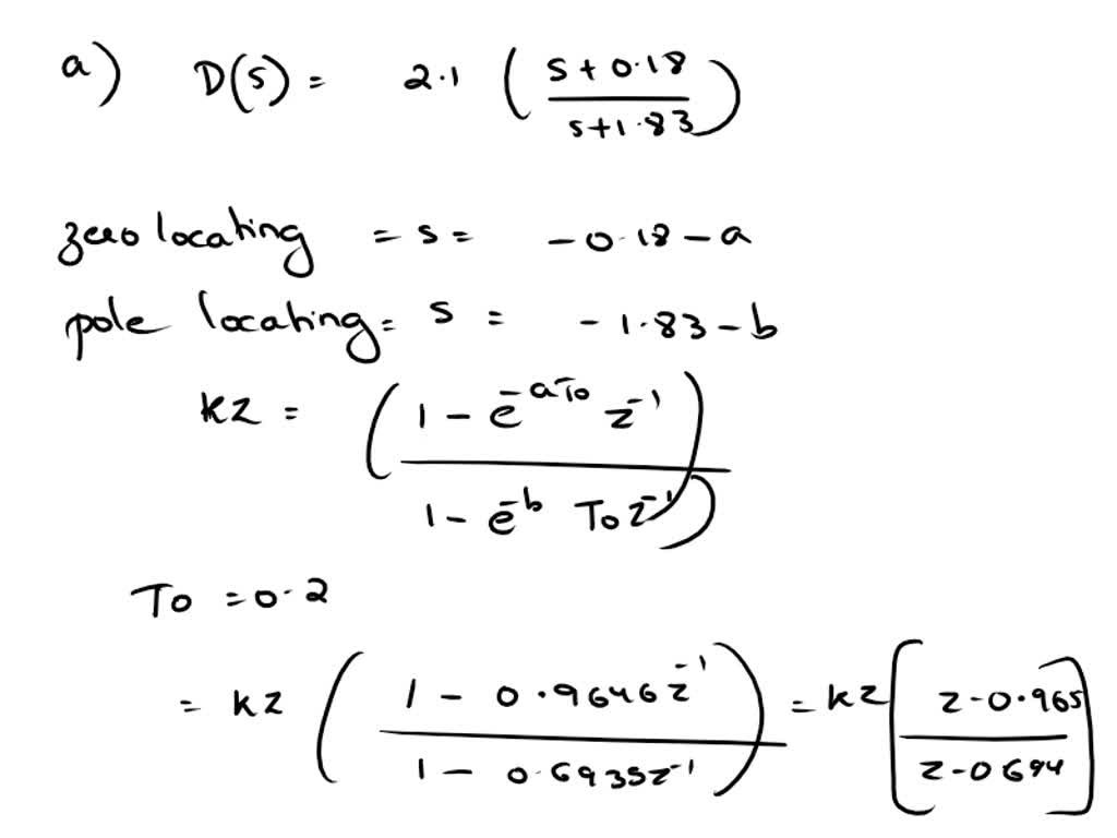SOLVED: In the block diagram. Error Operational Controller ...