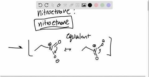 Nitroethane Structure 2. (Resonance and hybridization) Show all of the possible resonance ...