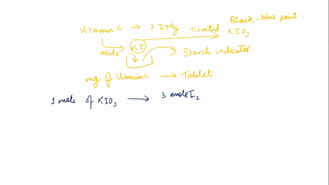 1a-vitamin-c-tablet-weighing-2379-g-was-dissolved-into-an-acidic-ki-solution-containing-a-starch-indicator-the-solution-was-then-titrated-to-a-blue-black-endpoint-with-202848-ml-of-a-0016-m-40555