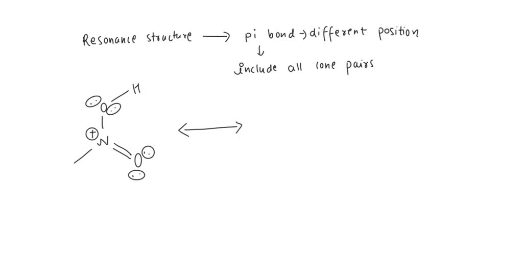 SOLVED Draw a resonance structure that places a pi bond in a different position.Include all