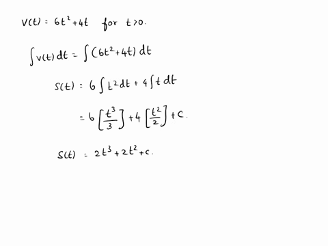 a-particle-moves-on-a-horizontal-line-with-velocity-vt6t24t-for-t-greater-than-0-if-the-particle-is-at-position-s-10-at-time-t-1-what-is-the-position-of-the-particle-at-time-t-2-24893