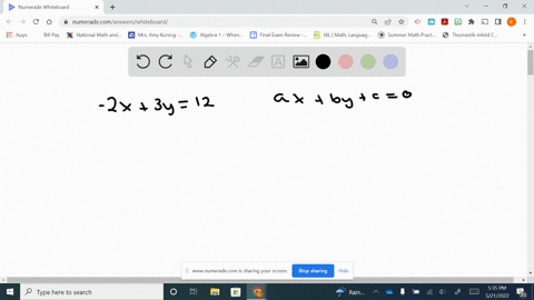 -2x-3y-12-express-the-following-linear-equations-in-the-form-ax-by-c0-and-indicate-the-value-of-ab-and-c-in-each-case-17542