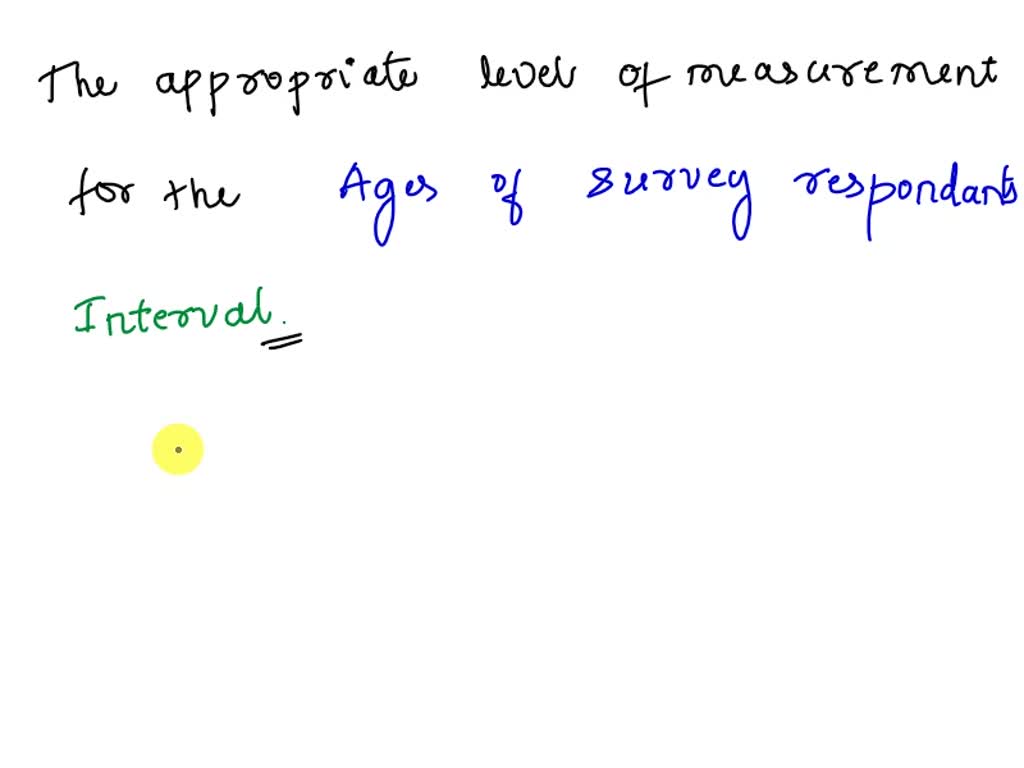 SOLVED: 'Determine Which Of The Four Levels Of Measurement (nominal ...